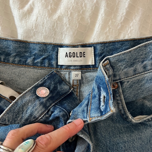 AGOLDE Riley High Rise Straight Crop Jeans in Blue Haven Size 27 - Picture 8 of 9
